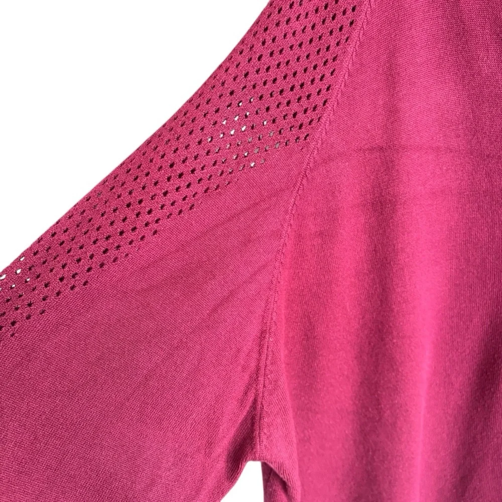 BloomChic Fishnet Knit Sweater 22-24 Long Sleeve V-Neck Pullover Casual